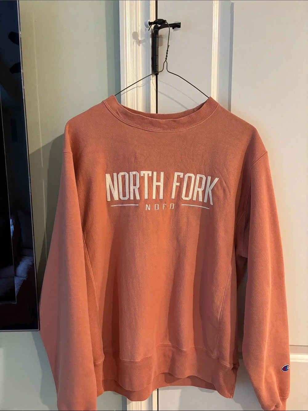 Champion Coral Crewneck Sweatshirt with 